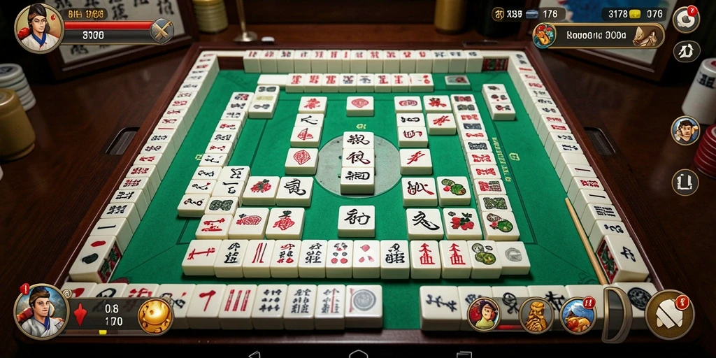 Tampilan gameplay menegangkan permainan Mahjong 3178.
