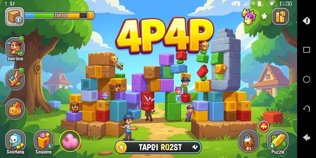 Tampilan gameplay menarik dari 4P4P yang penuh tantangan.