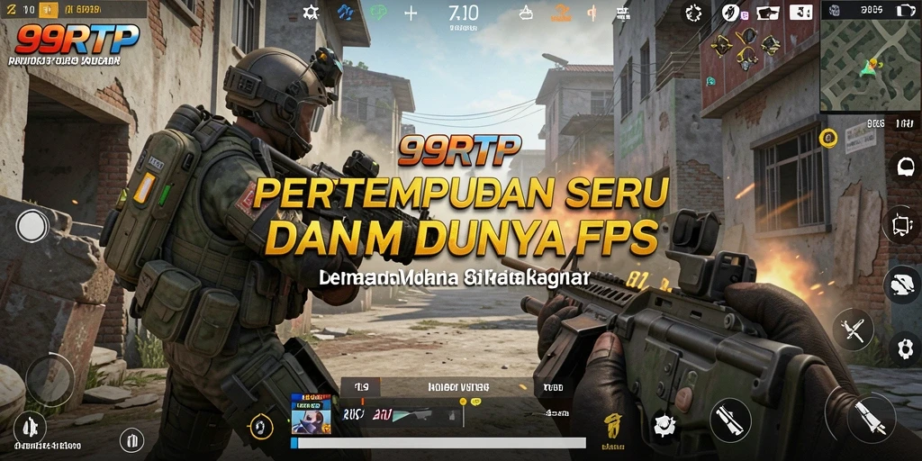 Screenshot 99RTP menampilkan aksi tembak-menembak yang intens.