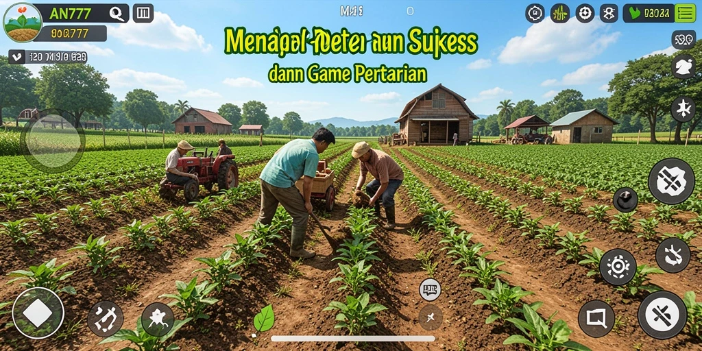 Tampilkan gameplay seru dan interaktif di AN777 dengan pertanian luas.