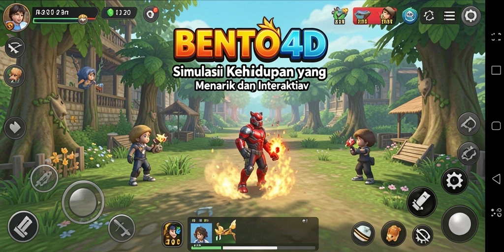 Tampilan gameplay interaktif BENTO4D yang mempesona.