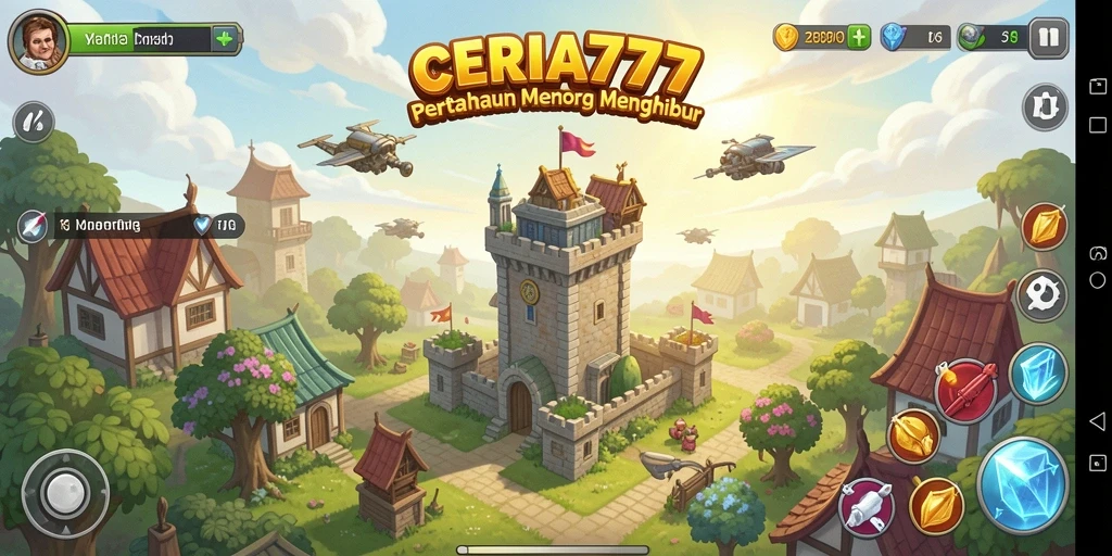 Gameplay menara pertahanan yang menarik dalam CERIA777.