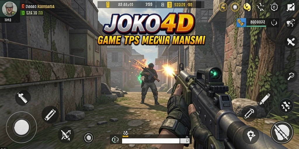 Screenshot JOKO4D menampilkan aksi seru gameplay TPS.