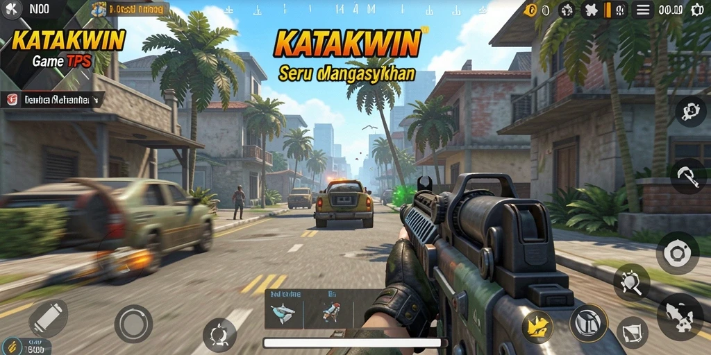 Gameplay KATAKWIN yang mendebarkan dan penuh aksi.