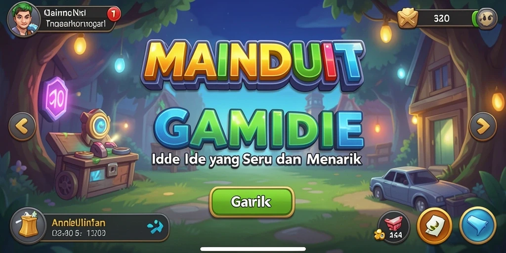 Tampilan gameplay MAINDUIT menunjukkan pengelolaan sumber daya yang menarik.