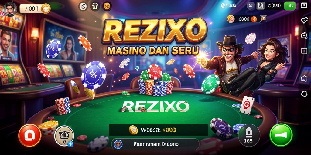 Tampilan permainan kasino yang seru dan menarik dari REZIXO.